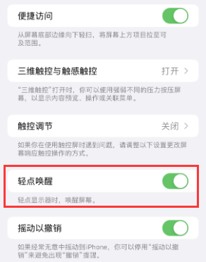 江源苹果授权维修站分享iPhone轻点无法唤醒怎么办 