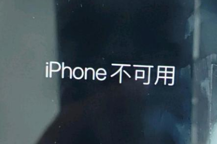 江源苹果服务网点分享锁屏界面显示“iPhone 不可用”如何解决 